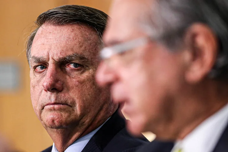 Jair Bolsonaro e ministro da Economia, Paulo Guedes. (Marcos Corrêa/PR/Divulgação)