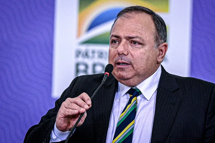 Eduardo Pazuello, ministro da Saúde. (Andre Borges/NurPhoto/Getty Images)