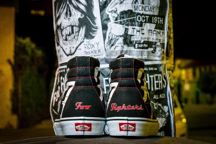 Collab Vans Foo Fighters:  a edição global será limitada.  (Vans/Reprodução)