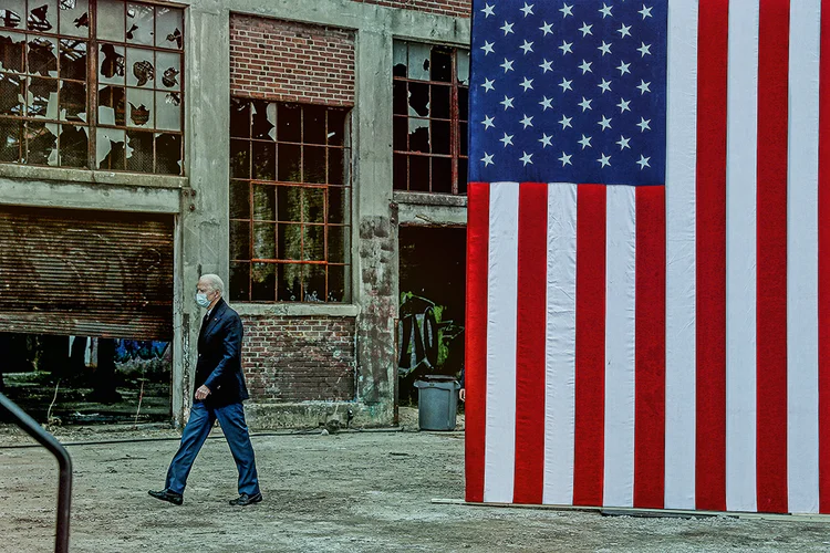 Biden defendeu a necessidade de investimentos para salvar vidas e fazer a economia crescer (Getty Images/Getty Images)