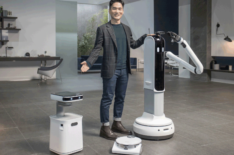 Robôs: na conferência da CES 2021, a Samsung apresentou novos robôs domésticos (Samsung/Divulgação)
