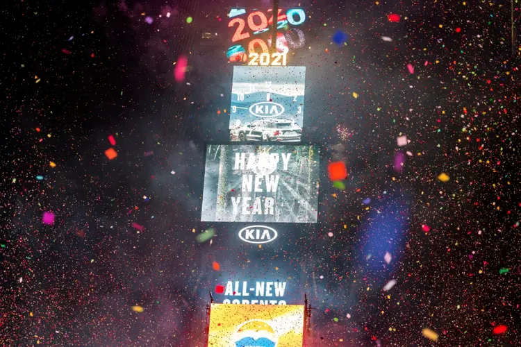 Réveillon 2021 na Times Square, em Nova York (AFP/AFP)