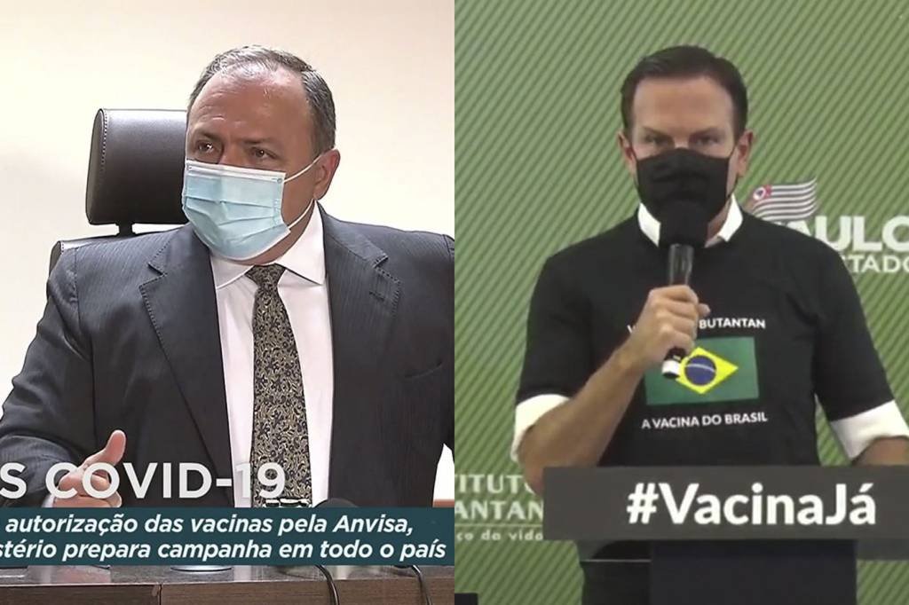 Pazuello x Doria: a disputa pela corrida da vacinação