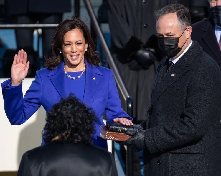 Vice-presidência: com Kamala Harris, os EUA tem, pela primeira vez, um segundo-cavalheiro. (Saul Loeb/Getty Images)