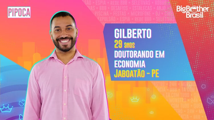 O eliminado do BBB21 da noite passada, Gilberto.  (Globo/Reprodução)