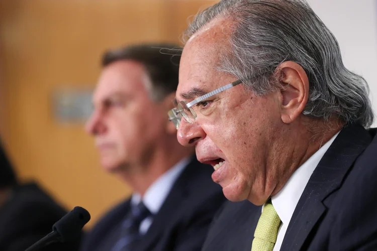 Ministro Paulo Guedes e o presidente Jair Bolsonaro (Marcos Corrêa/PR/Flickr)