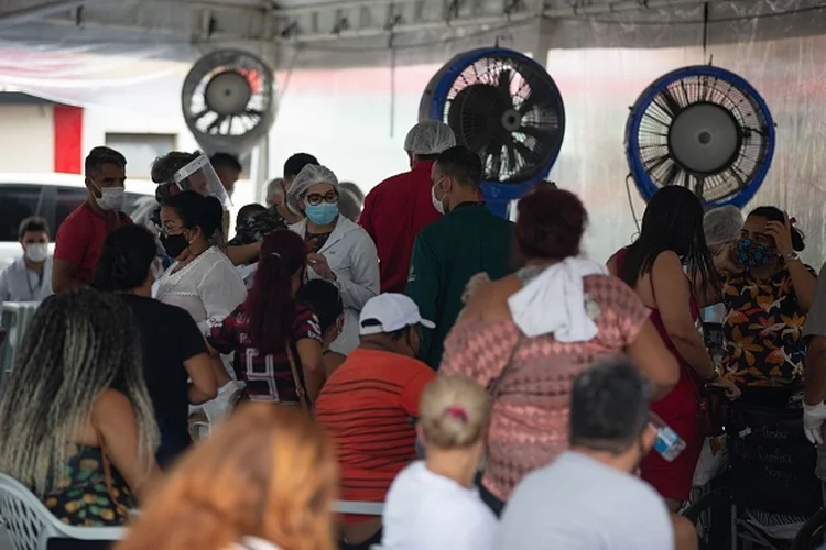 Hospital público em Manaus: a capital não tem mais leitos disponíveis (MICHAEL DANTAS/Getty Images)