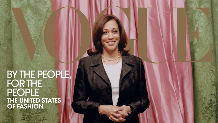 A vice-presidente Kamala Harris é capa da edição de fevereiro da revista Vogue norte-americana. (Tyler Mitchell/Reprodução)