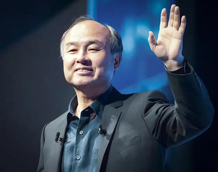 Masayoshi Son, do Softbank: lucro recorde no último trimestre de 2020: 8 bilhões de dólares – 5% acima do trimestre anterior com valorização de negócios investidos pelo conglomerado, como Uber e DoorDash (Tomohiro Ohsumi/Getty Images/Getty Images)