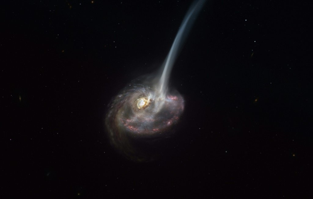 Astrônomos capturam imagem histórica de galáxia distante "morrendo"