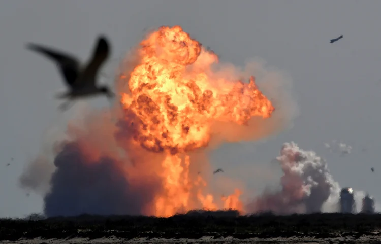SpaceX Starship SN9 explode durante testes em Boca Chica, Texas (EUA) 
02/02/2021
REUTERS/Gene Blevins (Gene Blevins/Reuters)