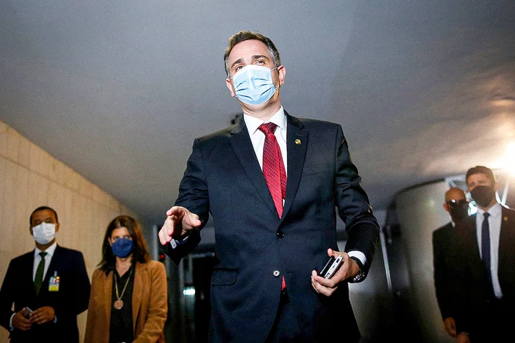 Rodrigo Pacheco: "Esse compartilhamento de estoques, caso autorizado, daria impulso decisivo ao esforço de imunização dos 210 milhões de brasileiros" (Adriano Machado/Reuters)