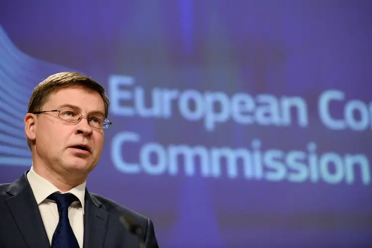 Vice-presidente da Comissão Europeia, Valdis Dombrovskis. (Johanna Geron/Reuters)
