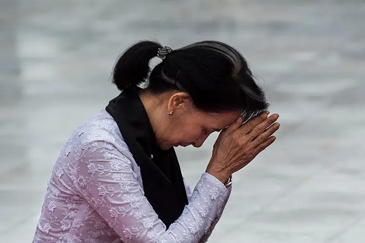 Aung San Suu Kyi, conselheira de Estado de Mianmar, país que sofreu um golpe militar no dia 1º deste mês (YE AUNG THU/Getty Images)