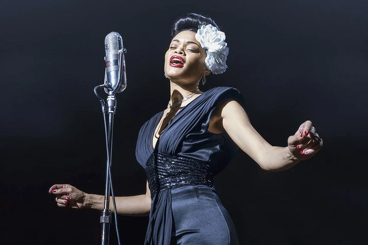 Andra Day em The United States vs. Billie Holiday. (Divulgação/Divulgação)