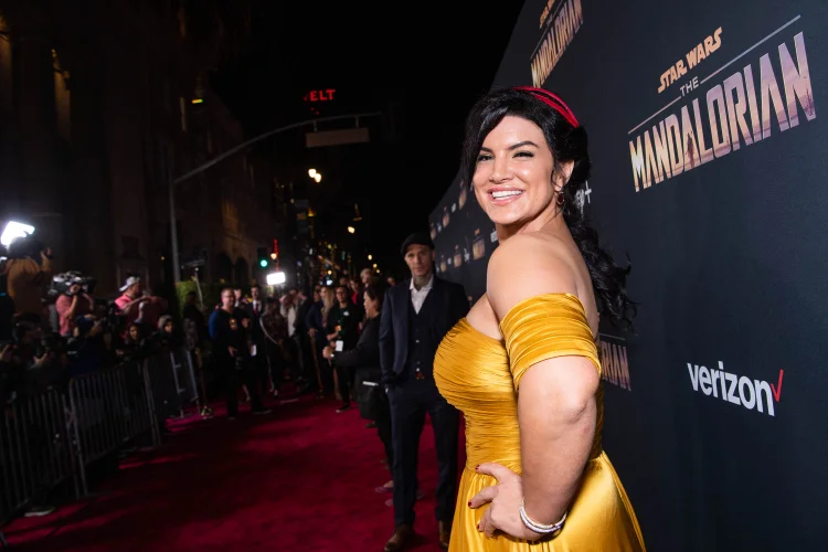 Gina Carano no lançamento de  Mandalorian em 2019. (Emma McIntyre/Getty Images)