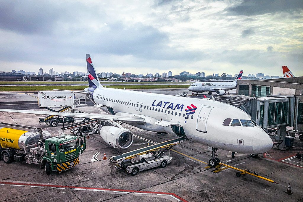 Latam: o negócio entre a Delta e a Latam foi anunciado em maio do ano passado, diante da dificuldades enfrentadas pelas empresas aéreas por causa da pandemia do coronavírus (Exame/Germano Lüders)