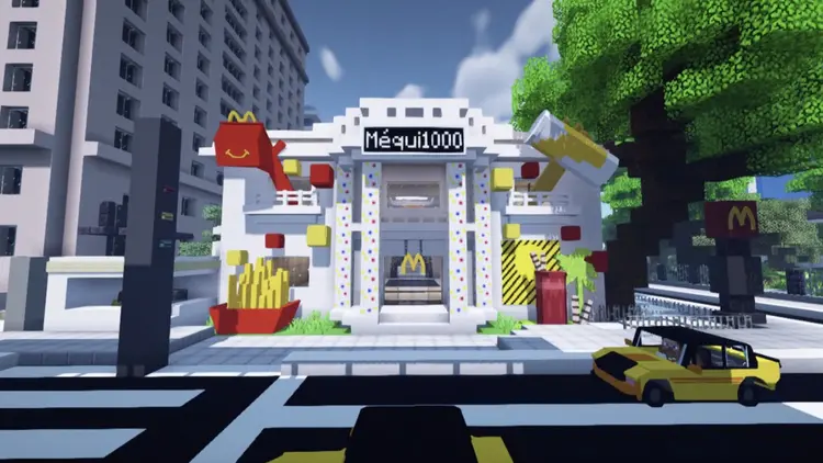 Restaurante do McDonald's é reproduzido no jogo Minecraft (McDonald's/Divulgação)