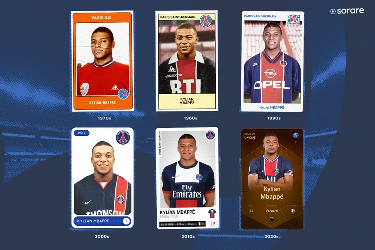 Cards digitais raros de Kyllian Mbappé (Sorare/Divulgação)