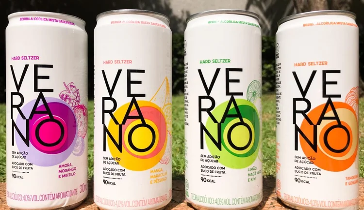 Linha de Hard Seltzer Verano, da cervejaria Blondine  (Divulgação/Divulgação)