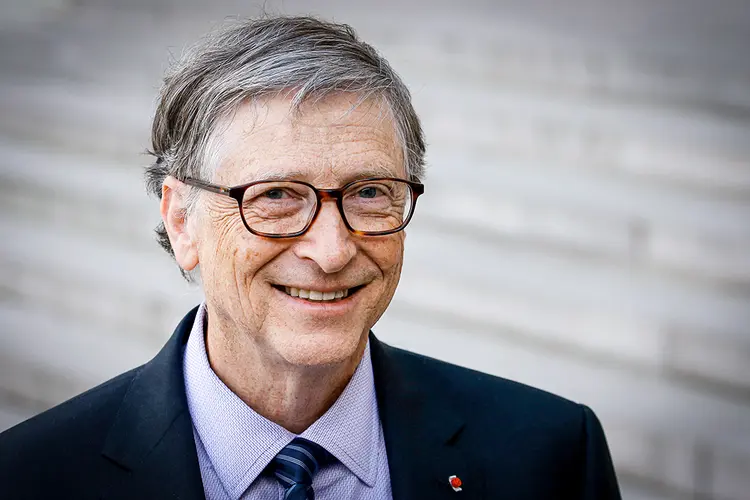 Bill Gates: o fundador da Microsoft se mostra otimista sobre o desenvolvimento da inteligência artificial nos próximos meses (Chesnot/Getty Images)