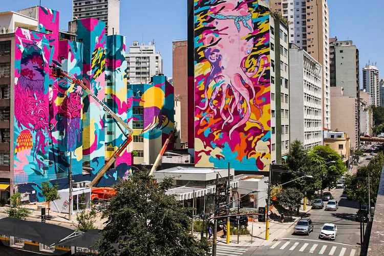 São Paulo: na Instagrafite, todos os trabalhos são encomendados por empresas (Rovena Rosa/Agência Brasil)