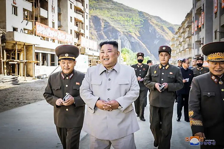 O líder norte coreano Kim Jong-un. (SOUTH KOREA OUT/AFP)