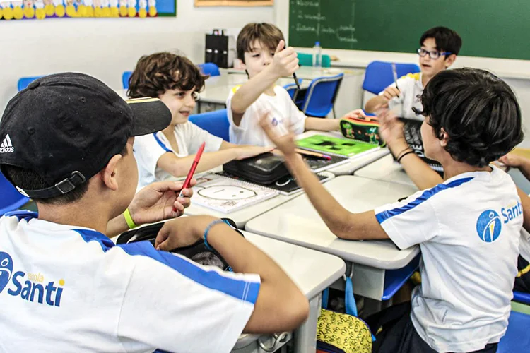 Escola Santi, em São Paulo, que pertence ao grupo Cogna (ex-Kroton (Divulgação/Divulgação)