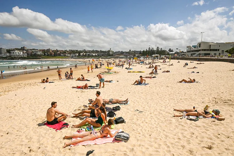 Praia de Sydney, na Austrália. (Bloomberg/Bloomberg)