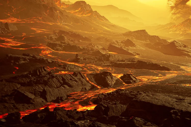 Superfície de Gliese 486 b, planeta do tipo "super-Terra" é visto aqui numa representação artística (Renderarea/Divulgação/Reuters)