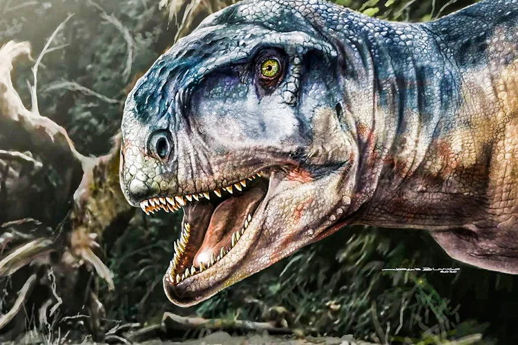 Ilustração de fóssil de dinossauro (Jorge Blanco/Journal of Vertebrate Paleontolog/Direitos reservados/Agência Brasil)