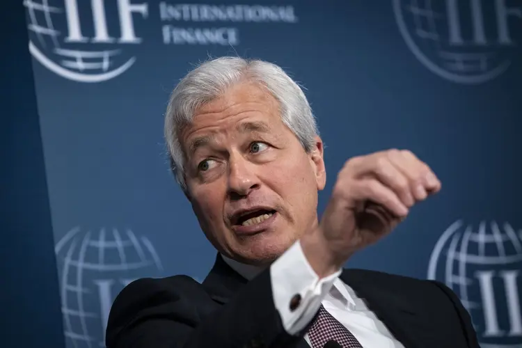 Jamie Dimon, CEO do JPMorgan Chase: executivo se juntou a outros líderes do setor privado para barrar aumento de impostos (Bloomberg/Bloomberg)