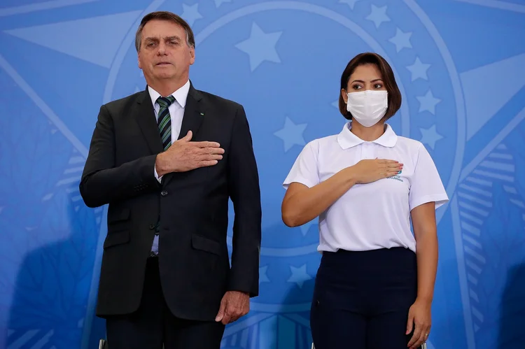 Presidente Jair Bolsonaro e Michelle Bolsonaro (Alan Santos/PR/Flickr)