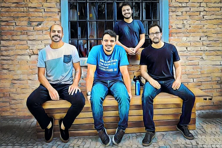 Os fundadores da Cognitivo, Thiago Trabach, André Nunes, Evandro Dalbem e Raul Magno (da esquerda para a direita): plano é virar referência no Brasil até 2023 (Cognitivo/Divulgação)