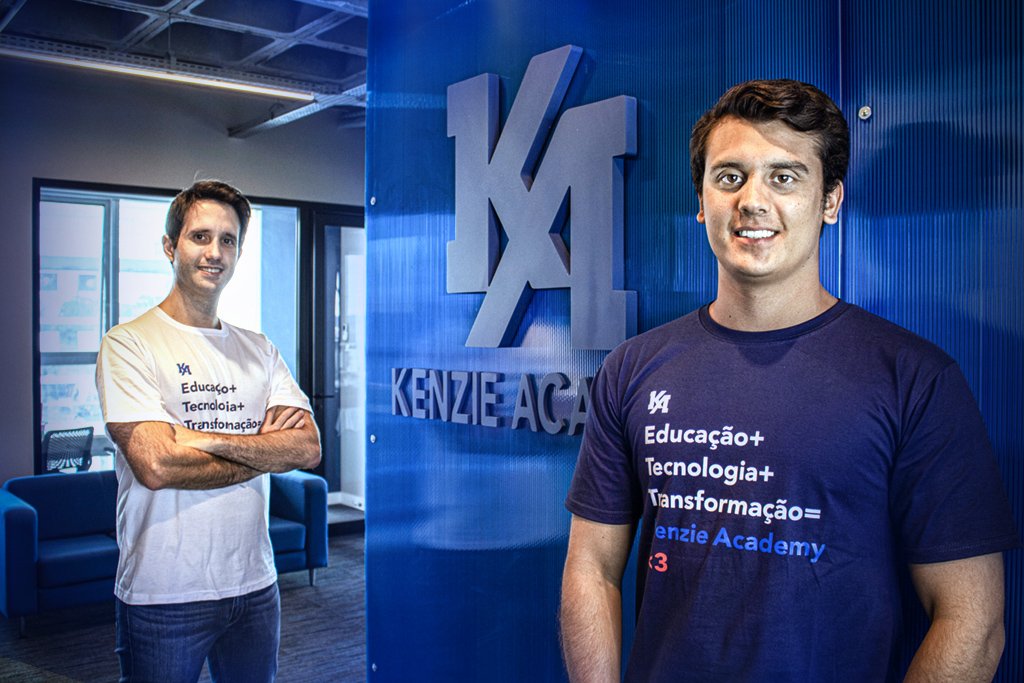 Daniel Kriger e Ugo Roveda, fundadores da Kenzie Academy Brasil: startup licenciou a marca americana  (Kenzie Academy/Divulgação)