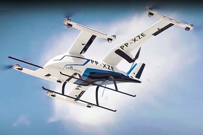 Embraer: empresa divulgou imagens de seu protótipo de eVTOL (Reprodução/YouTube/Embraer)
