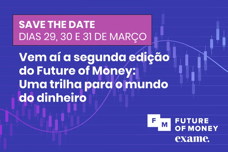 Future Of Money: segunda edição do evento contará com 23 painéis e grandes especialistas do mercado financeiro (arte/Exame)