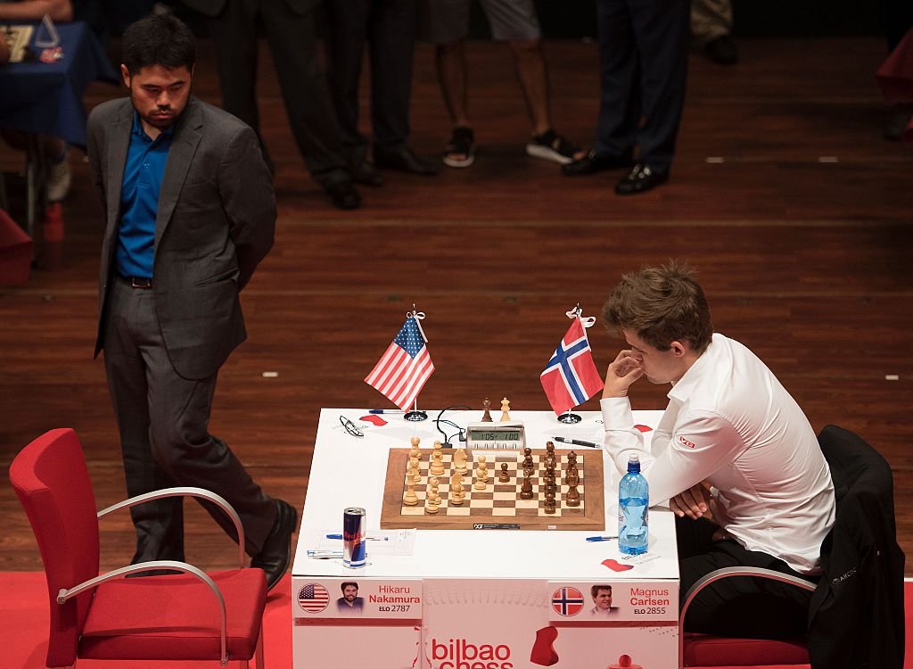 Nakamura vs Carlsen: grandes mestres do xadrez se tornaram criadores de conteúdo, com milhares de seguidores (Ander Gillinea /AFP/Getty Images)