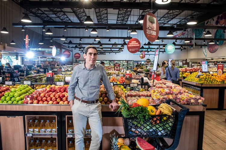 Thiago Picolo, presidente do Hortifruti Natural da Terra: rede faturou R$ 2 bilhões em 2020 ao apostar em tecnologia e agilidade (Germano Lüders/Exame)