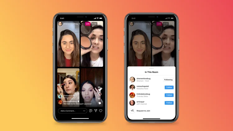 Live no Instagram: novidade permite adicionar até três pessoas à conversa com seguidores (Instagram/Divulgação)