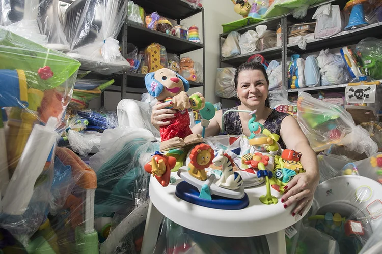 Denise Andrade, proprietária da Oki Poki: a loja é especializada no aluguel de brinquedos para crianças de 0 a 4 anos (Ricardo Matsukawa/Jornal de Negócios do Sebrae/SP)