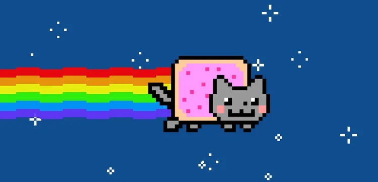 Nyan Cat, gato de 8-bit com corpo de Pop-Tart e um arco-íris (Nyan.Cat/Reprodução)