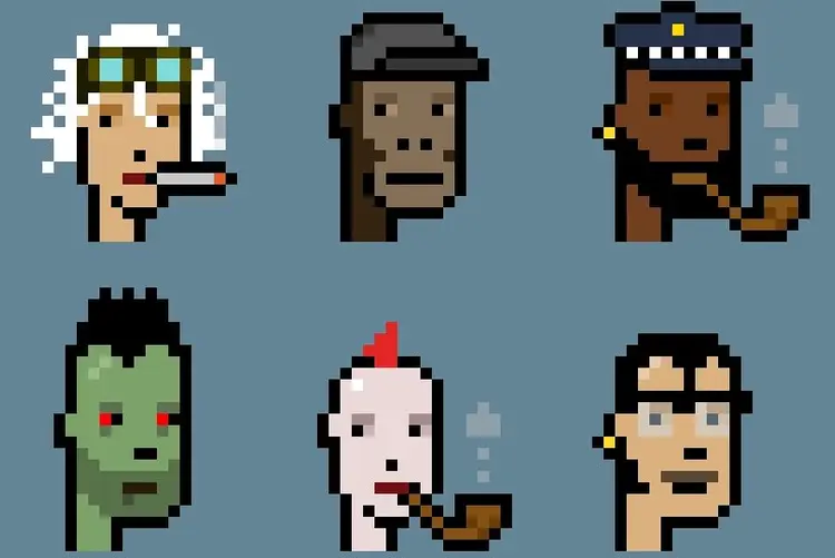 Desenhos da série CryptoPunks estão entre os mais cobiçados do mercado de NFTs (LarvaLabs/Divulgação)