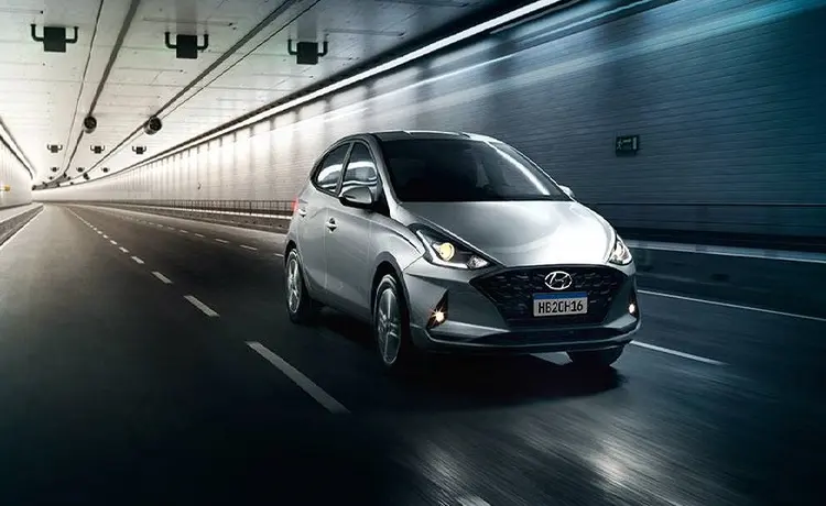 No topo do ranking, Hyundai HB20 Hatch Compacto valorizou 17,2% em um ano, índice mais expressivo em 20 anos de pesquisa (Divulgação/Divulgação)