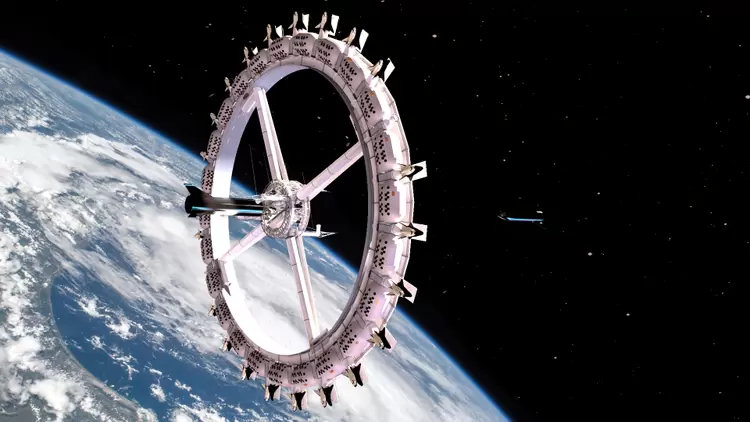 Animação de como o Voyager Station ficará no espaço (Voyager Station/Divulgação)