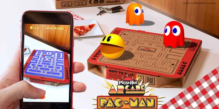 Pizza Hut: realidade aumentada e jogo Pac-Man nas caixas de pizza (Pizza Hut/Divulgação)