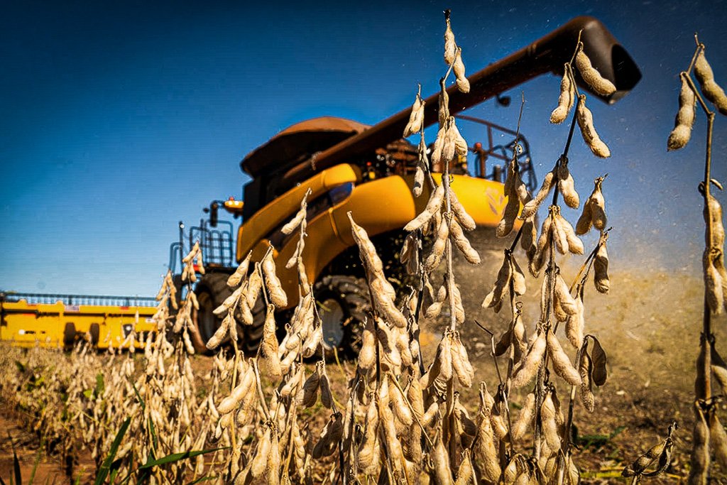 Colheita de soja em fazenda do Mato Grosso do Sul (Exame/Alexis Prappas)