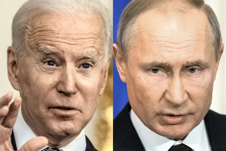 Joe Biden e Vladimir Putin. (AFP/AFP Photo)