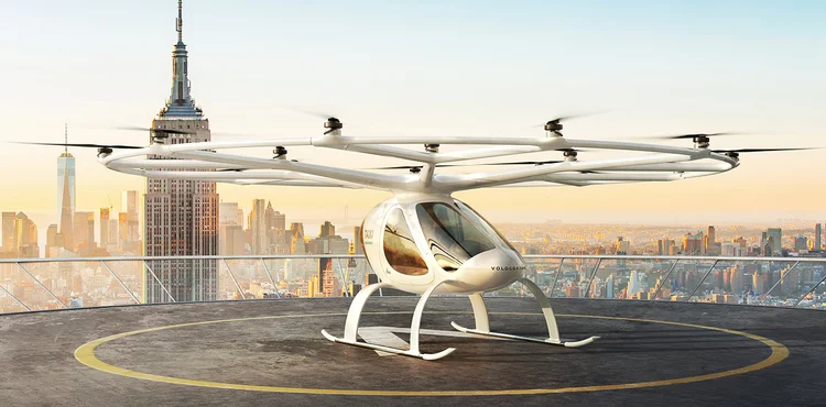 Volocopter: o investimento na startup acontece em meio a uma enxurrada de investimentos no setor emergente de mobilidade aérea urbana (Volocopter/Divulgação)