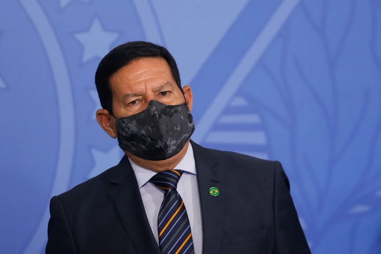 Vice-presidente Hamilton Mourão em cerimônia no Palácio do Planalto (Adriano Machado/Reuters)